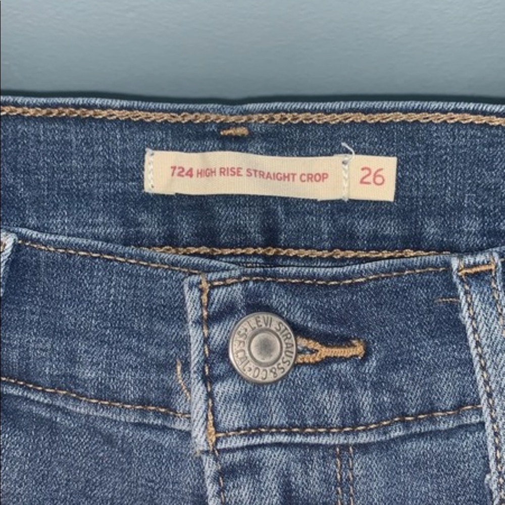 levi straight crop jeans